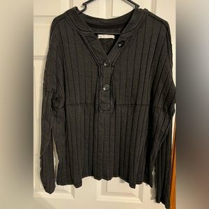 Free People Charcoal Top